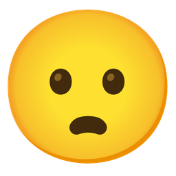 neutral face and frowning face with open mouth