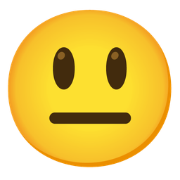 Neutral face and Grinning face with big eyes