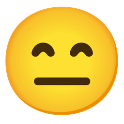 Neutral face and Grinning face with smiling eyes