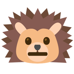 neutral face and hedgehog
