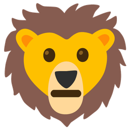 neutral face and lion