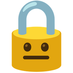 neutral face and locked