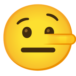 neutral face and lying face