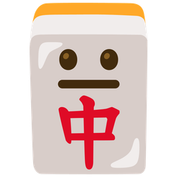 neutral face and mahjong red dragon