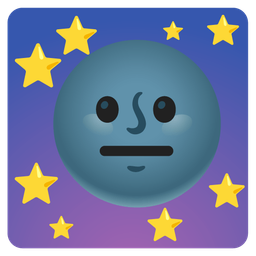 neutral face and new moon face