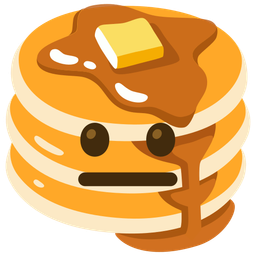neutral face and pancakes