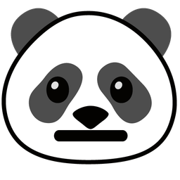 neutral face and panda