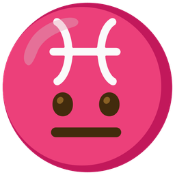 neutral face and Pisces