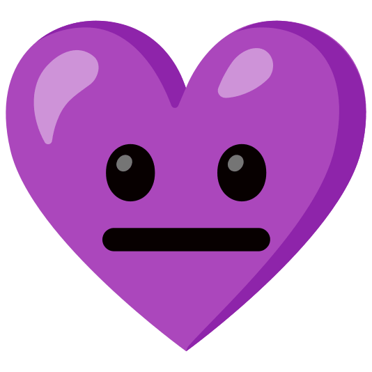 Neutral face and Purple heart