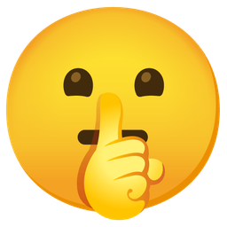 neutral face and shushing face