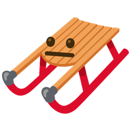 neutral face and sled