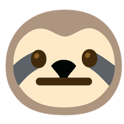 neutral face and sloth