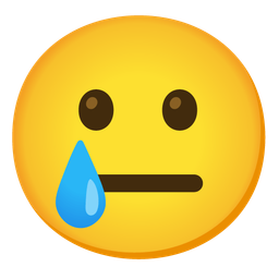 Neutral face and Smiling face with tear