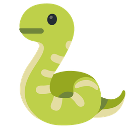 neutral face and snake