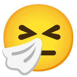 neutral face and sneezing face