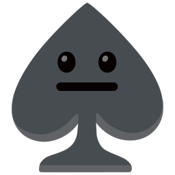 neutral face and spade suit