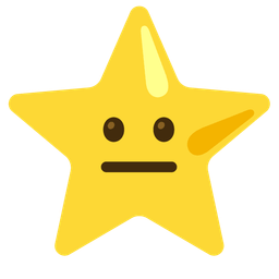 neutral face and star