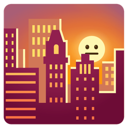 neutral face and sunset