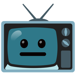neutral face and television