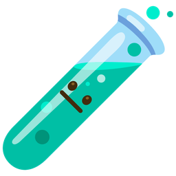 neutral face and test tube