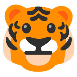 neutral face and tiger face
