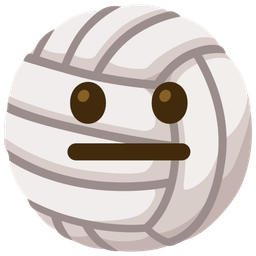 neutral face and volleyball