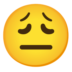 neutral face and weary face