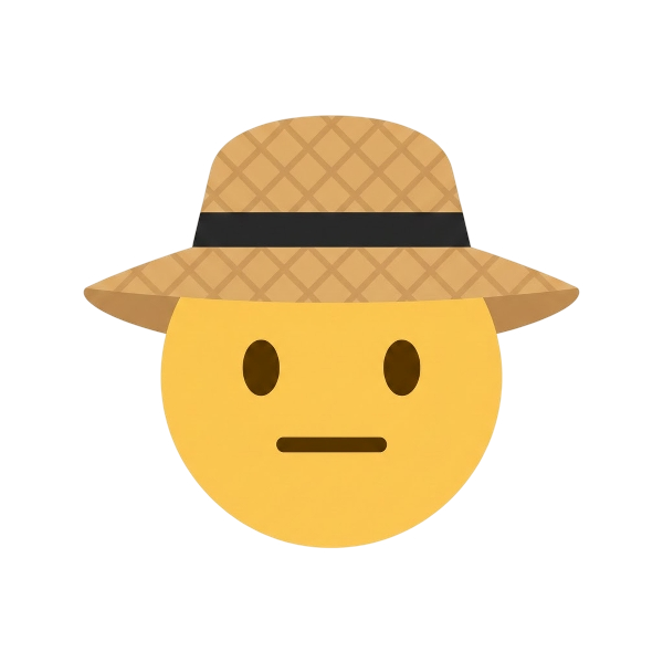 Neutral face and Woman’s hat