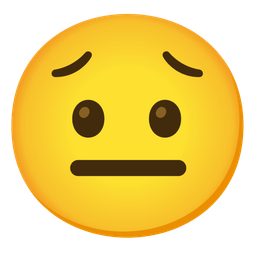 neutral face and worried face