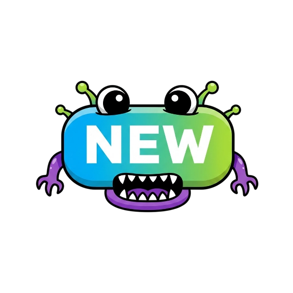 NEW button and Alien monster