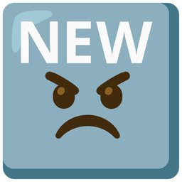 NEW button and angry face