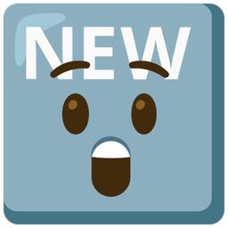 NEW button and astonished face