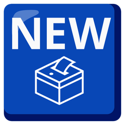 NEW button and Ballot box with ballot