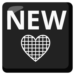 NEW button and Black heart