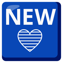 NEW button and Blue heart