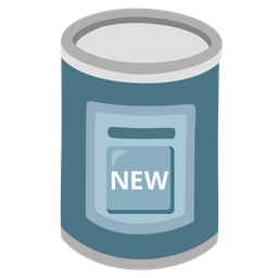NEW button and Canned food