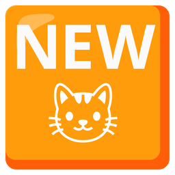 NEW button and Cat face
