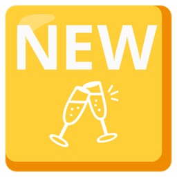 NEW button and Clinking glasses