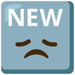 NEW button and disappointed face