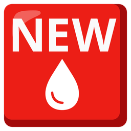 NEW button and Drop of blood