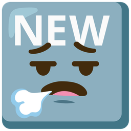 NEW button and face exhaling