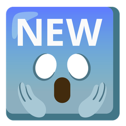 NEW button and face screaming in fear