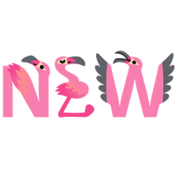 NEW button and Flamingo