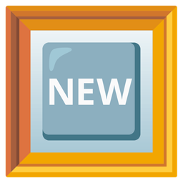 NEW button and Framed picture