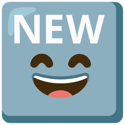 NEW button and Grinning face with smiling eyes