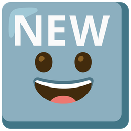 NEW button and Grinning face