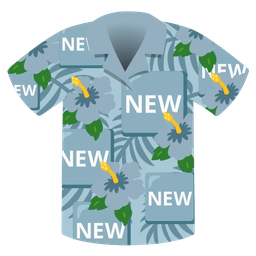 NEW button and Hibiscus