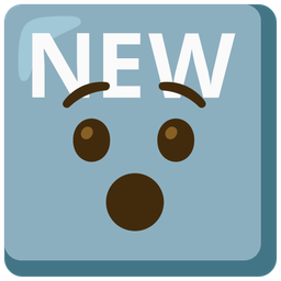 NEW button and hushed face