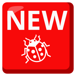 NEW button and Lady beetle