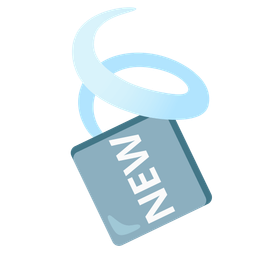 NEW button and Leaf fluttering in wind